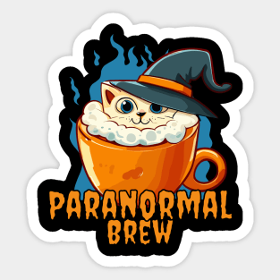 Paranormal Brew | Witch Cat in a Cup Sticker